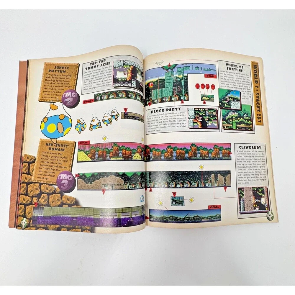 Nintendo Super Mario World 2 Yoshis Island Official Players Guide SNES Strategy